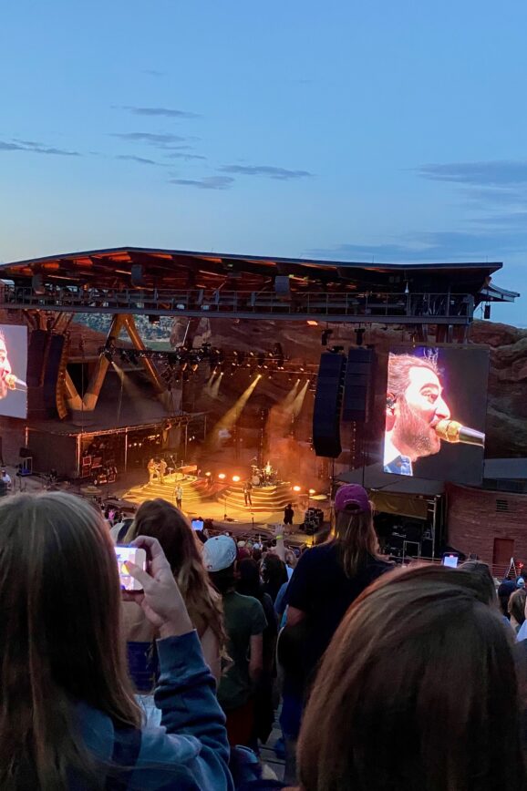 Concert at Red Rocks Amphitheater on our one day trip to Denver.