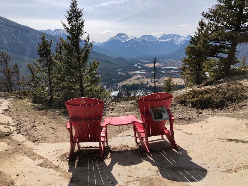 The purpose of the image is to show what the summit of the tunnel mountain on this 5 day banff itinerary looks like.